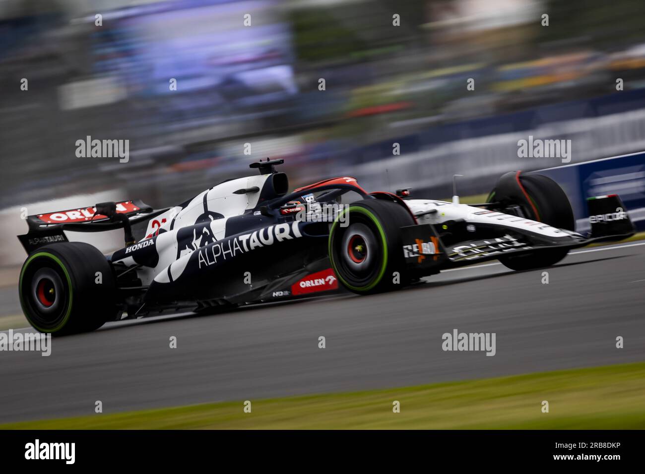 Silverstone, Royaume-Uni. 08 juillet 2023. SILVERSTONE - Nyck de Vries (AlphaTauri) lors des 3e essais libres du Grand Prix de Grande-Bretagne, sur le circuit de Silverstone. ANP SEM VAN DER WAL crédit : ANP/Alamy Live News Banque D'Images