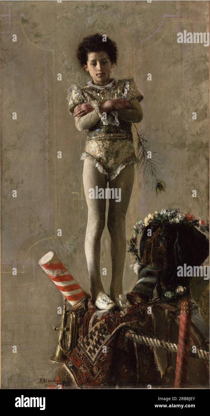 L'acrobat 1879 d'Antonio Mancini Banque D'Images