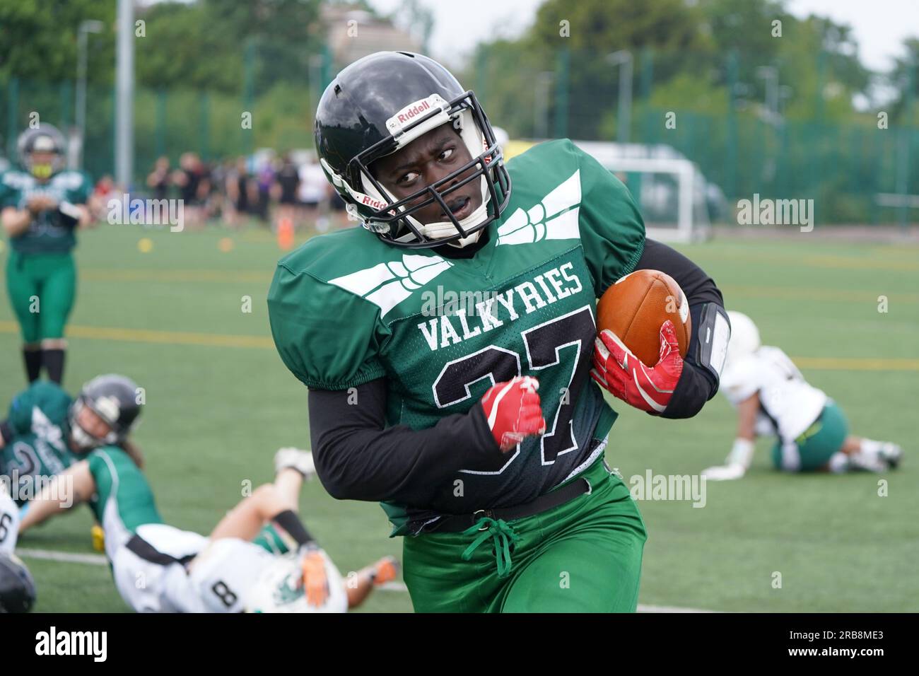 Cardiff Valkyries 40 contre 12 Leicester Falcons Banque D'Images