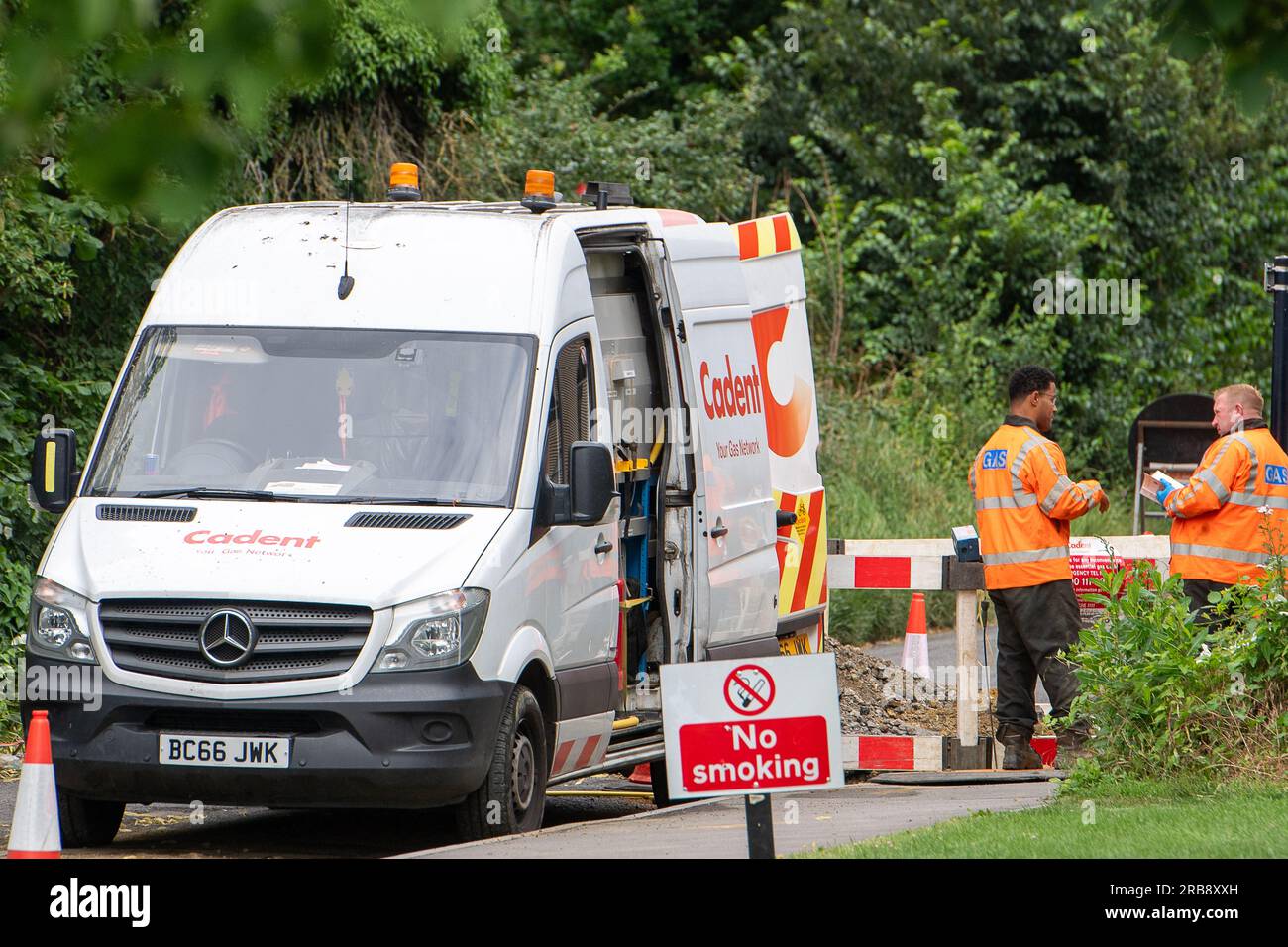 Maidenhead, Berkshire, Royaume-Uni. 1 juillet 2023. Les ingénieurs gaz de Cadent faisaient des travaux de gaz d'urgence à Maidenhead, Berkshire ce matin. Crédit : Maureen McLean/Alamy Banque D'Images