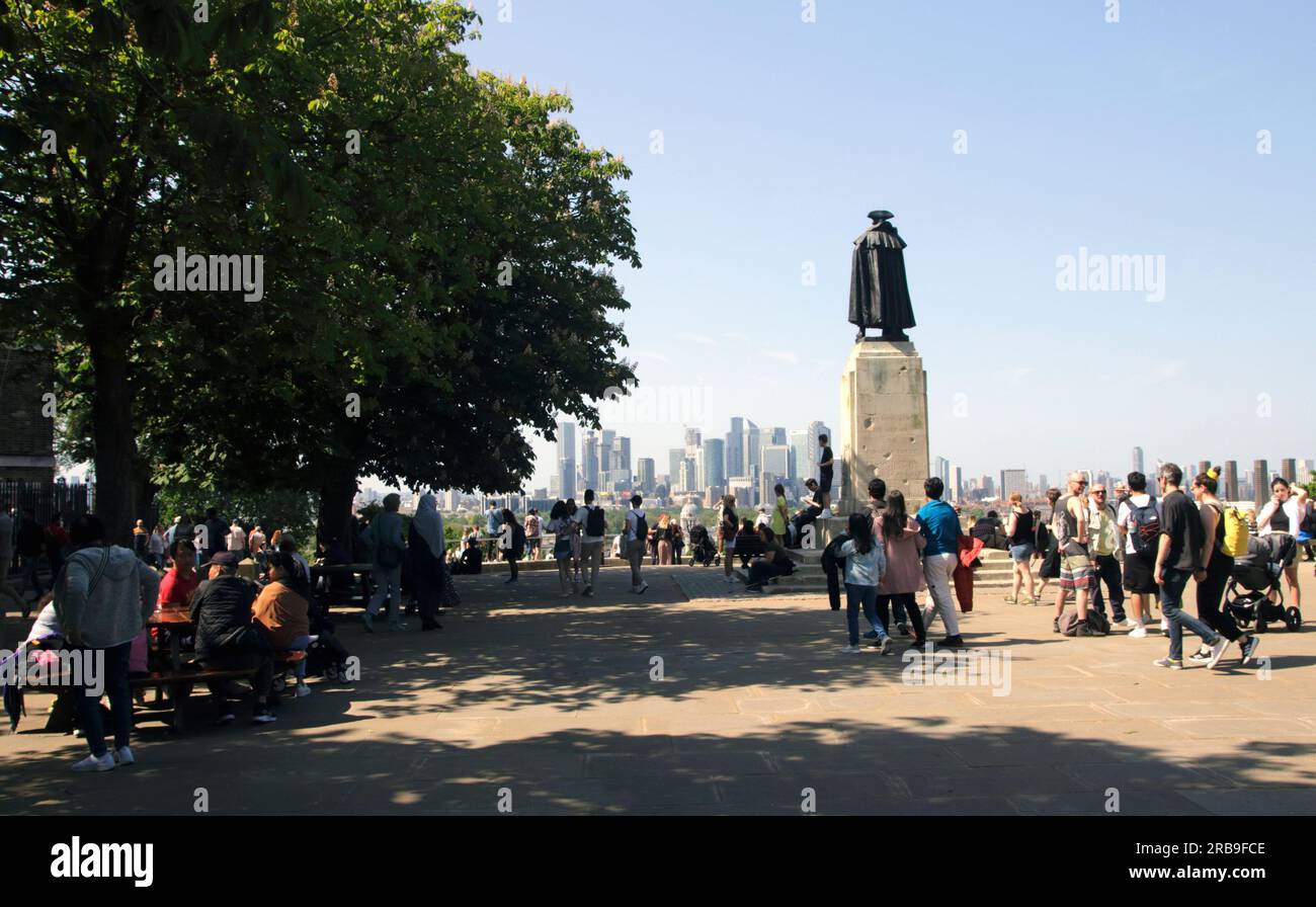 Terrasse par Greenwich Observatory London été 2023 Banque D'Images