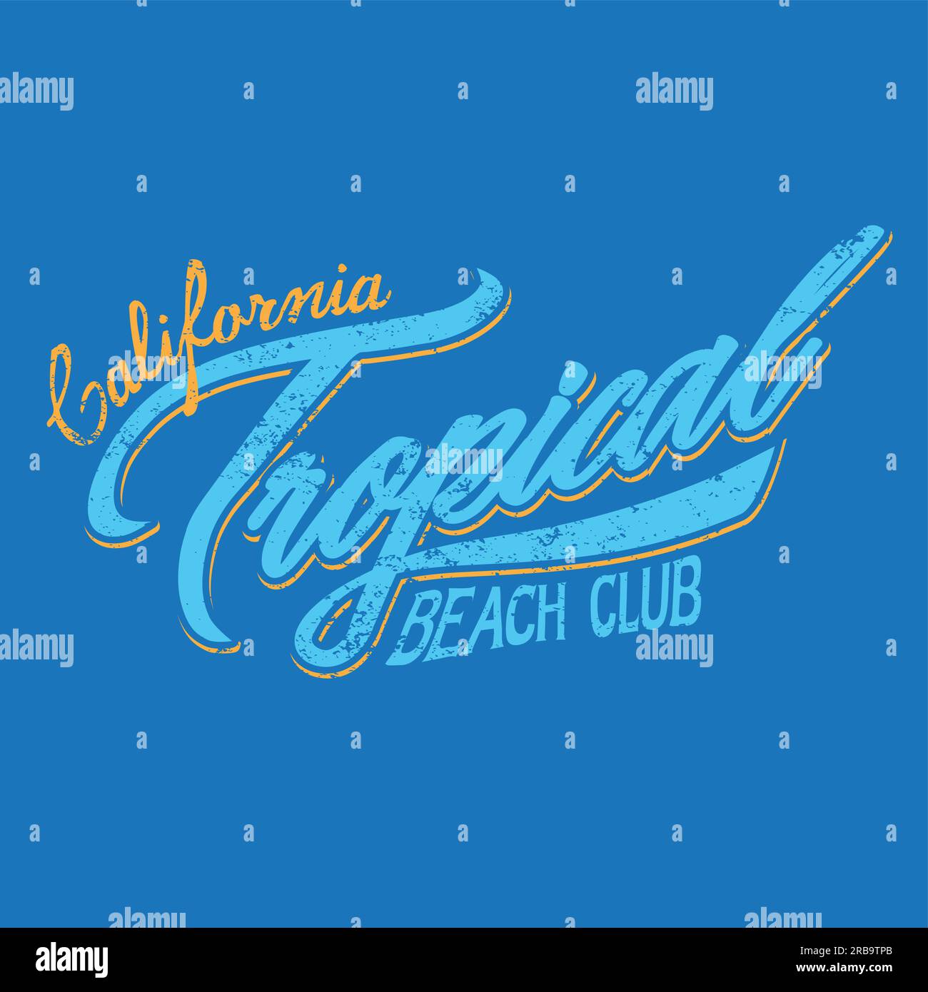 California tropical Beach club typographie t-shirt imprimer illustration graphique vectorielle de conception Illustration de Vecteur