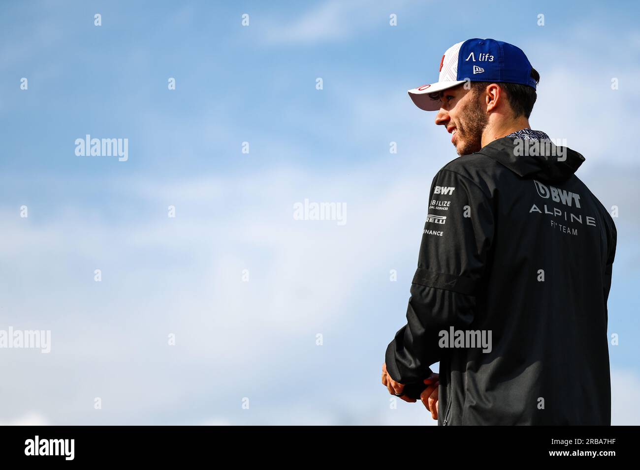 Silverstone, Royaume-Uni. 08 juillet 2023. Pierre Gasly (FRA) Alpine F1 Team sur la scène Fanzone. 08.07.2023. Formula 1 World Championship, Rd 11, British Grand Prix, Silverstone, Angleterre, Jour de qualification. Le crédit photo doit se lire : XPB/Press Association Images. Crédit : XPB Images Ltd/Alamy Live News Banque D'Images