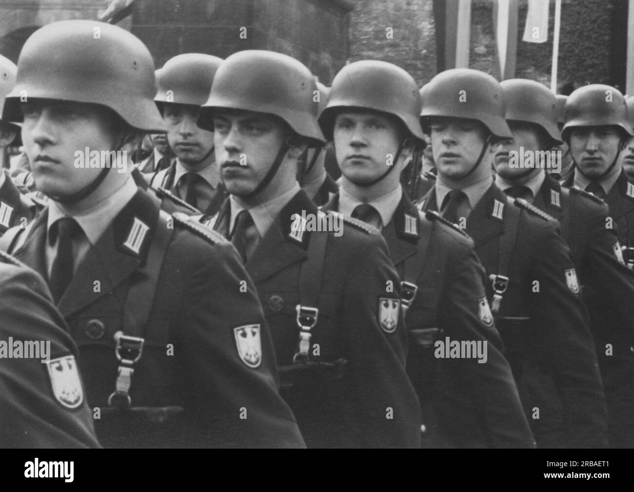 Défilé des soldats allemands du Bundesheer de la guerre froide Banque D'Images