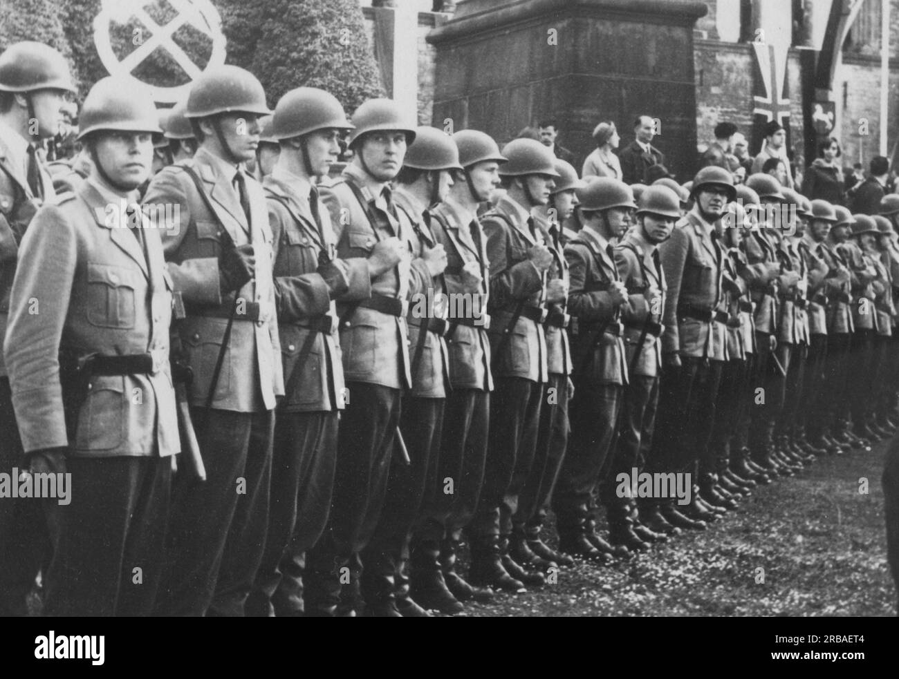 Défilé des soldats allemands du Bundesheer de la guerre froide Banque D'Images