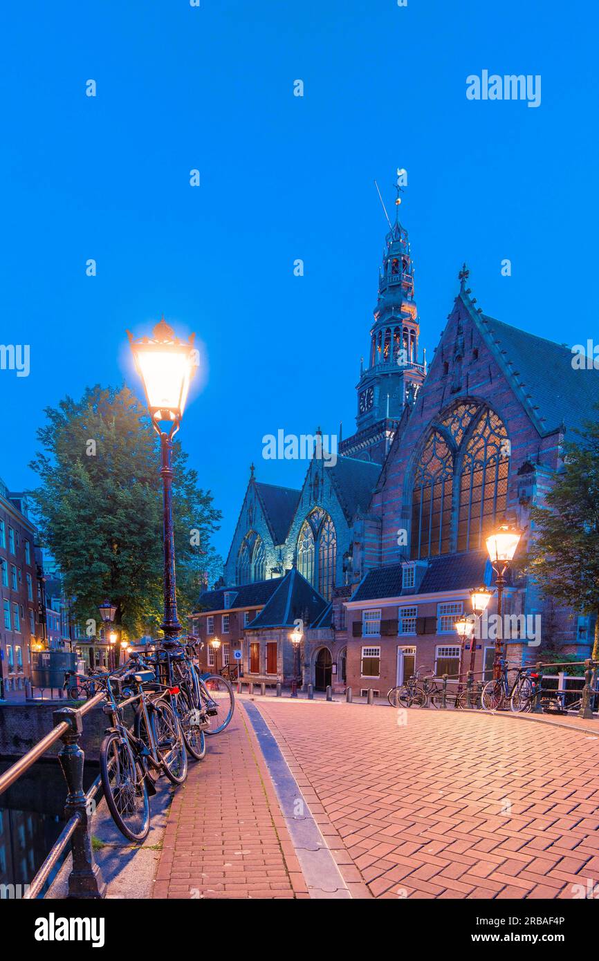 Amsterdam, Holand, OUDE Kerks Banque D'Images