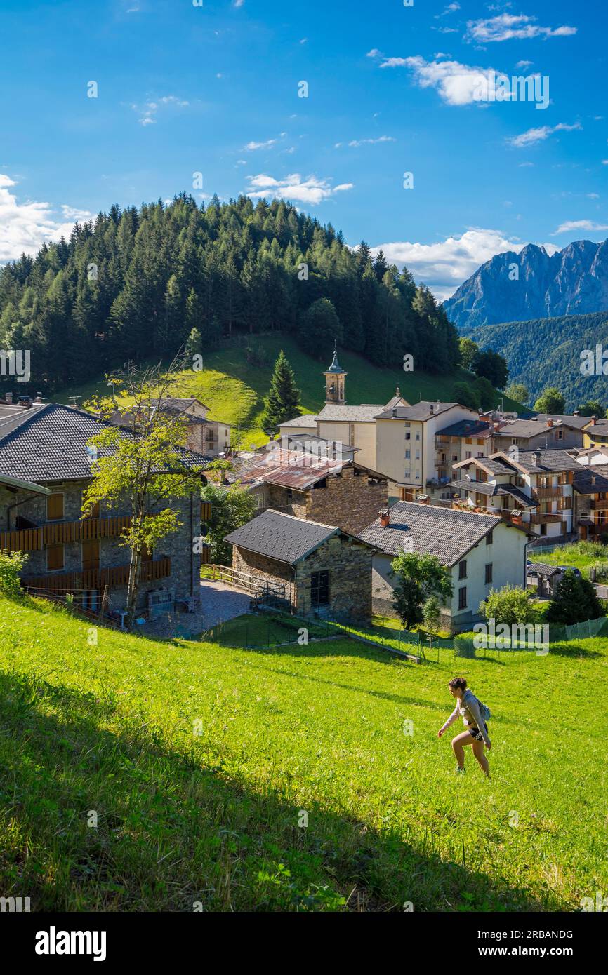 Vilminore di Scalve, localité Nona , Val di Scalve, Bergame, Lombardie, Italie Banque D'Images