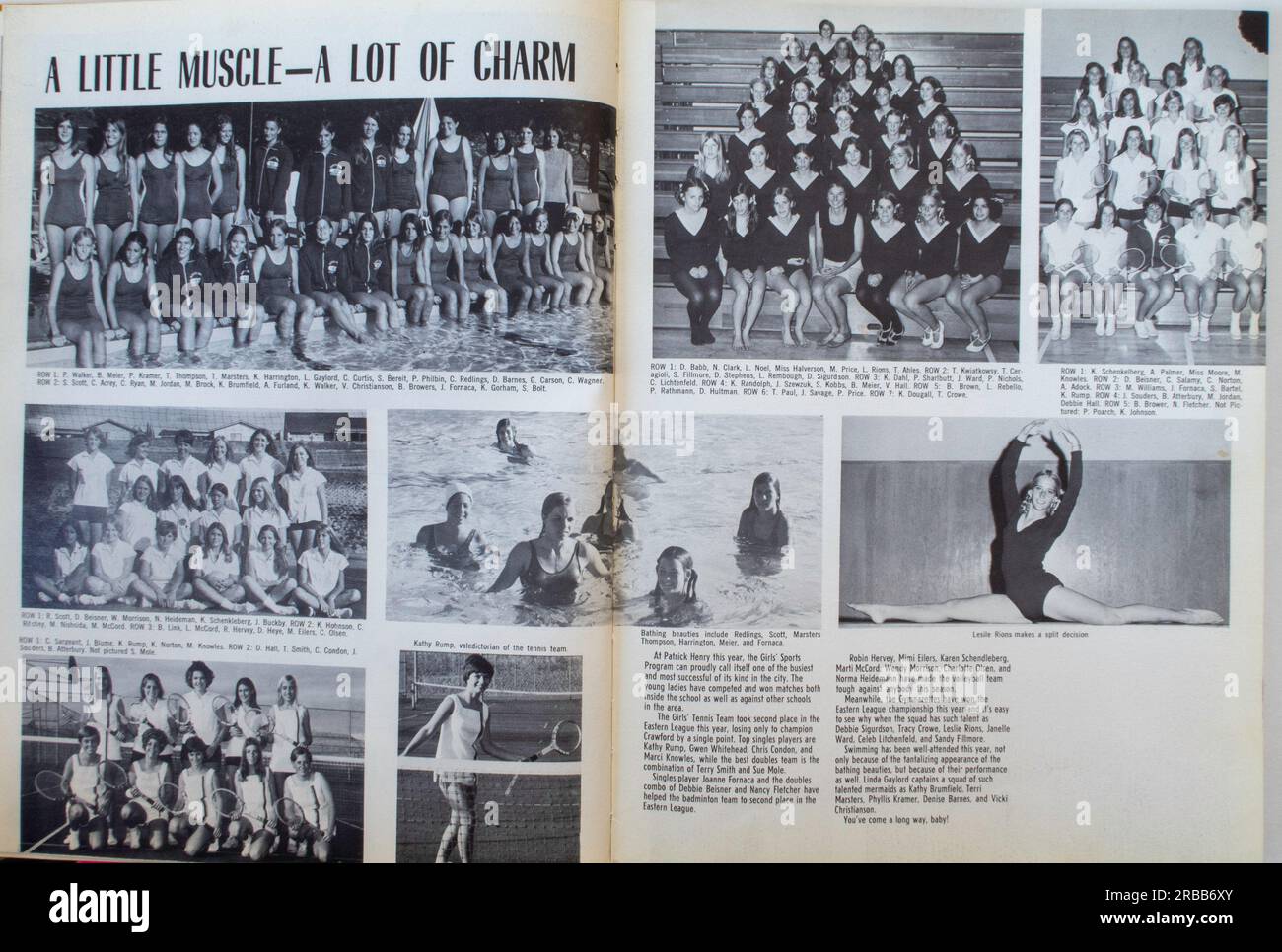 Vintage 1970 High School Yearbook, États-Unis Banque D'Images