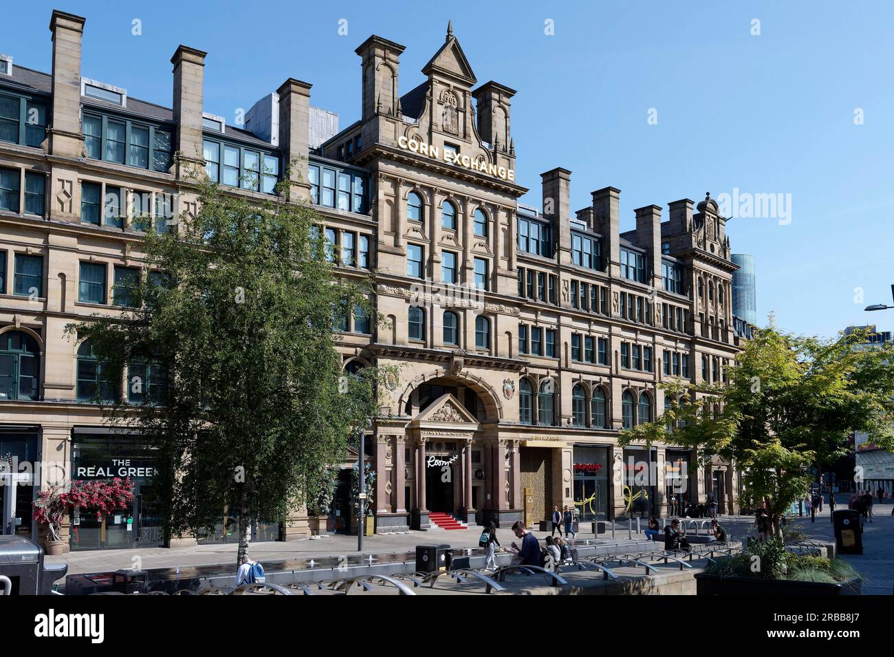 Corn Exchange, Exchange Square, Manchester City Centre, Manchester, Angleterre, Grande-Bretagne, commerce, historique Banque D'Images