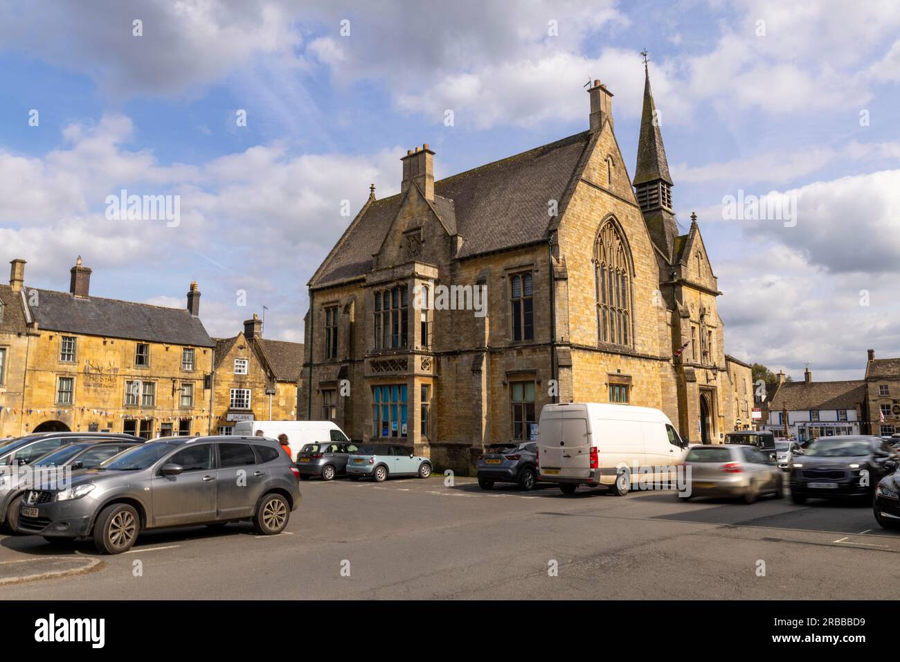 Hôtel de ville, Market place, Stow-on-the-Wold, Gloucestershire, Angleterre, Royaume-Uni Banque D'Images