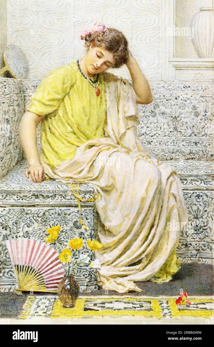 Épingles à cheveux par Albert Joseph Moore Banque D'Images