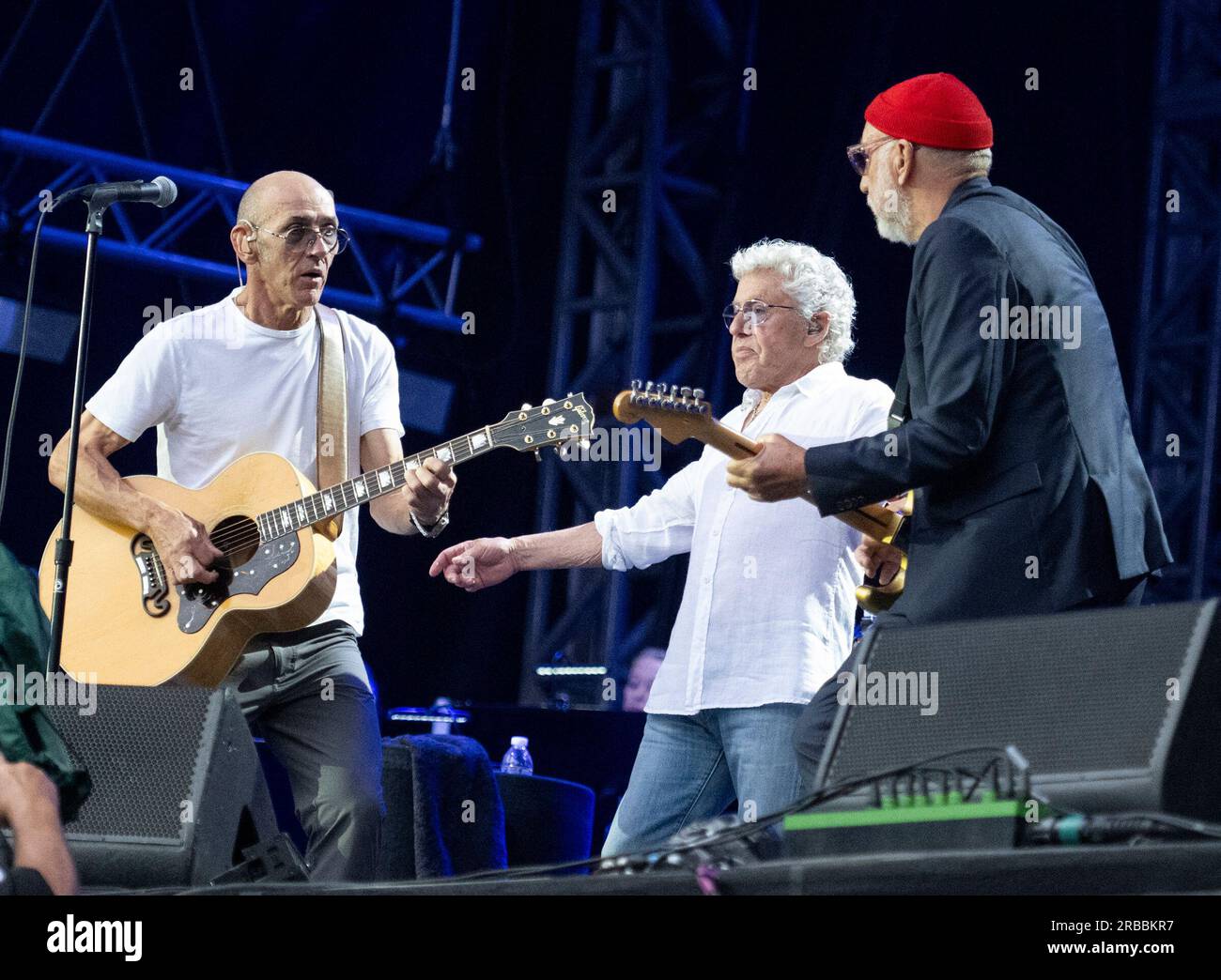 Edimbourg, Royaume-Uni. 08 juillet 2023. ÉDIMBOURG, ÉCOSSE - 8 JUILLET : Simon Townsend, Roger Daltrey et Pete Townsend de The Who se produisent au château d'Édimbourg le 8 juillet 2023 à Édimbourg, Écosse. ( Crédit : Ian Jacobs/Alamy Live News Banque D'Images