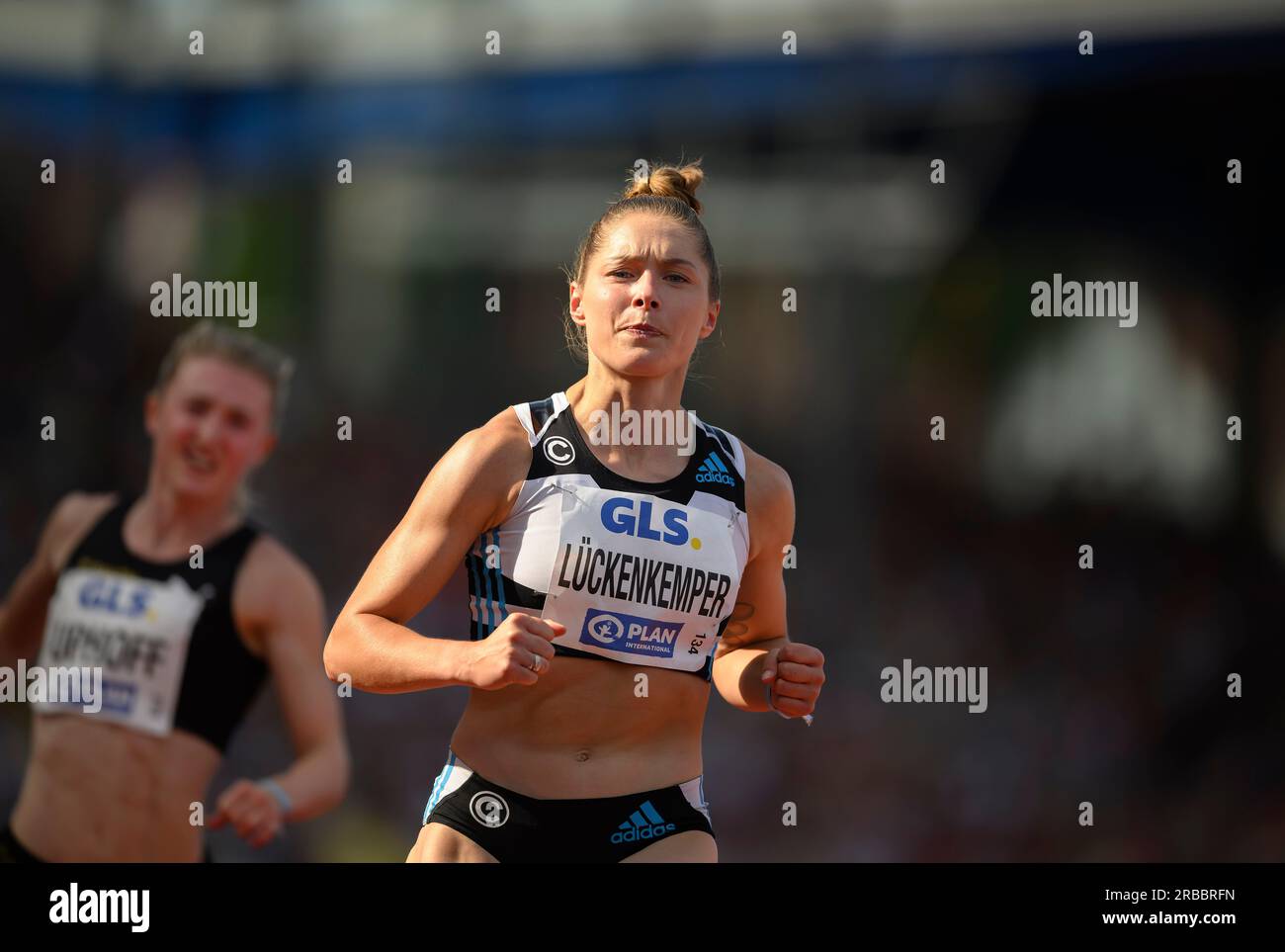 Kassel, Deutschland. 08 juillet 2023. Gina LUECKENKEMPER (Luckenkemper) (SCC Berlin) action, demi-finales du 100m féminin, le 07/08/2023 Championnats d'Allemagne d'athlétisme 2023, à partir de 08.07. - 09.07.2023 à Kassel/ Allemagne. Crédit : dpa/Alamy Live News Banque D'Images