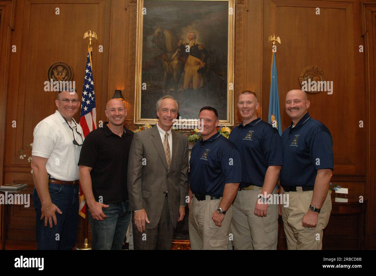 Réunion du secrétaire Dirk Kempthorne au main Interior avec une délégation de policiers de l'Idaho Banque D'Images