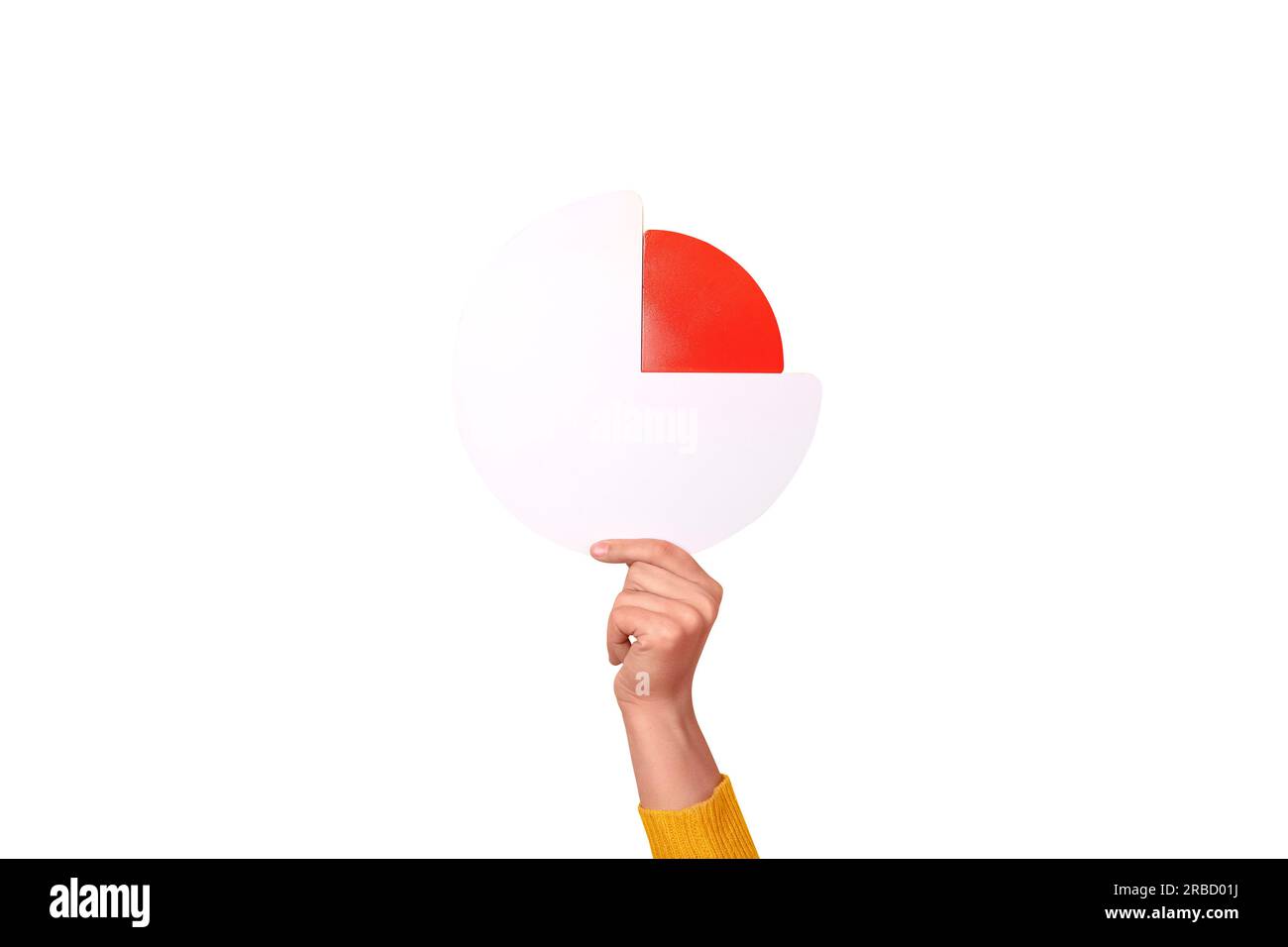 graphique circulaire en handisolated sur fond blanc Banque D'Images