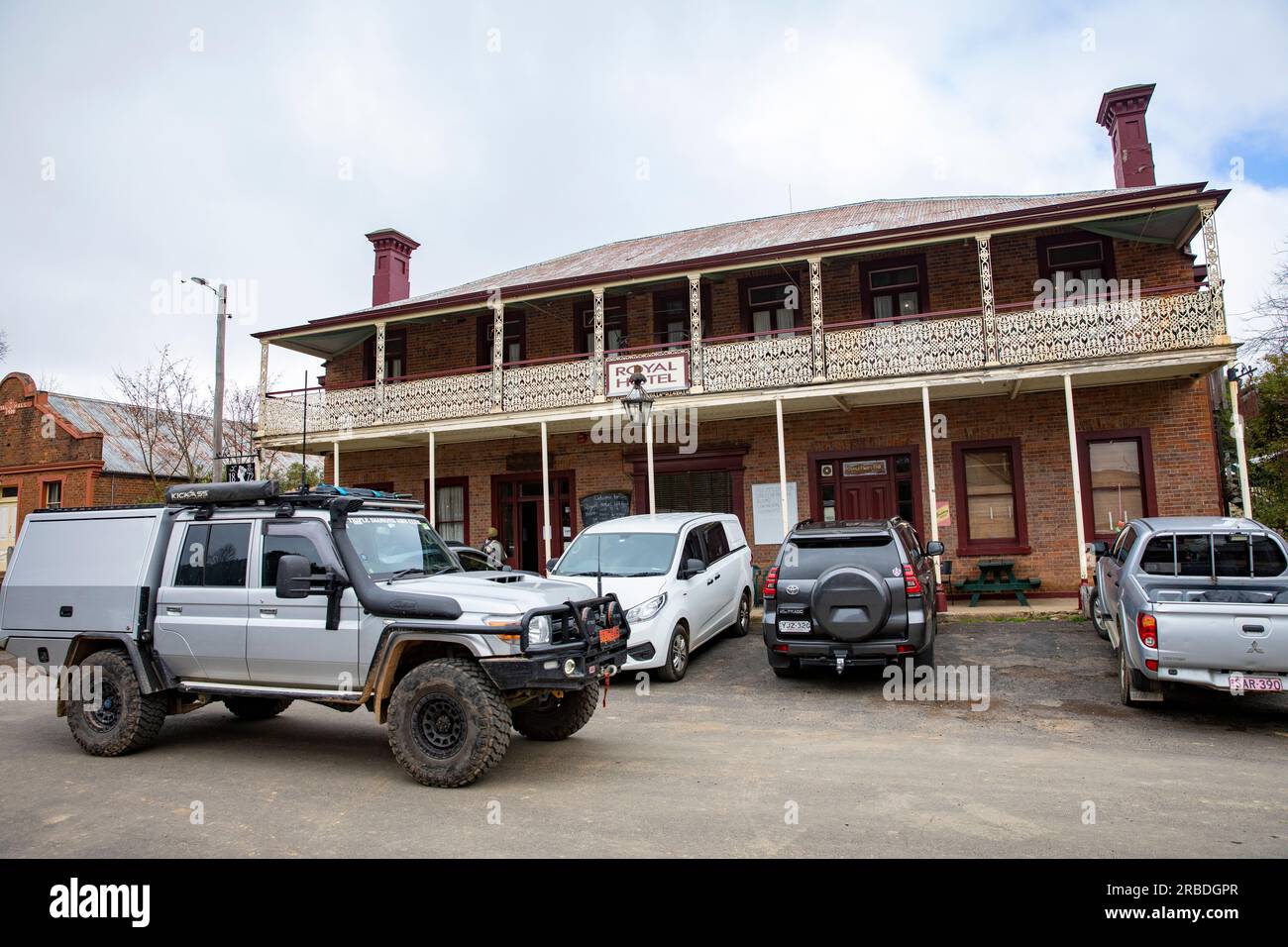 Hill End ville historique en Nouvelle-Galles du Sud, le Royal Hotel bâtiment public historique construit en 1872, Hill End NSW, Australie Banque D'Images