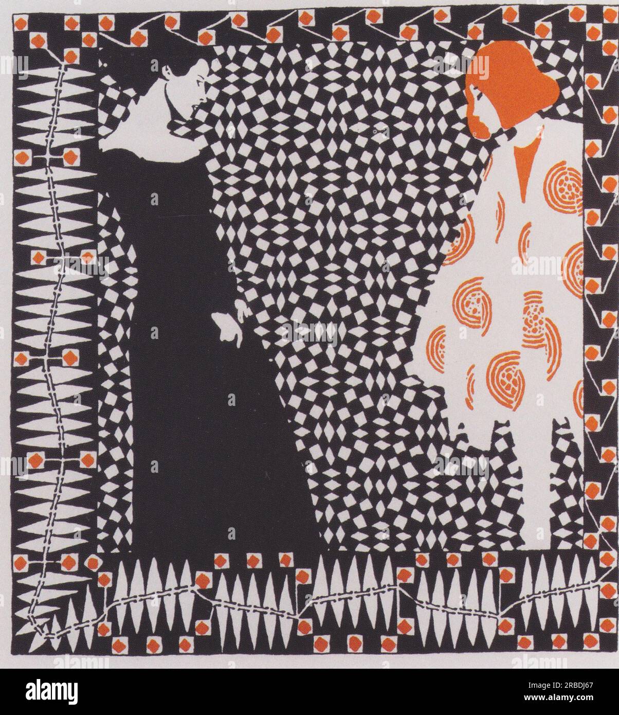 Début du printemps. Illustration d'un poème de Rainer Maria Rilke. 1901 ; Autriche de Koloman Moser Banque D'Images