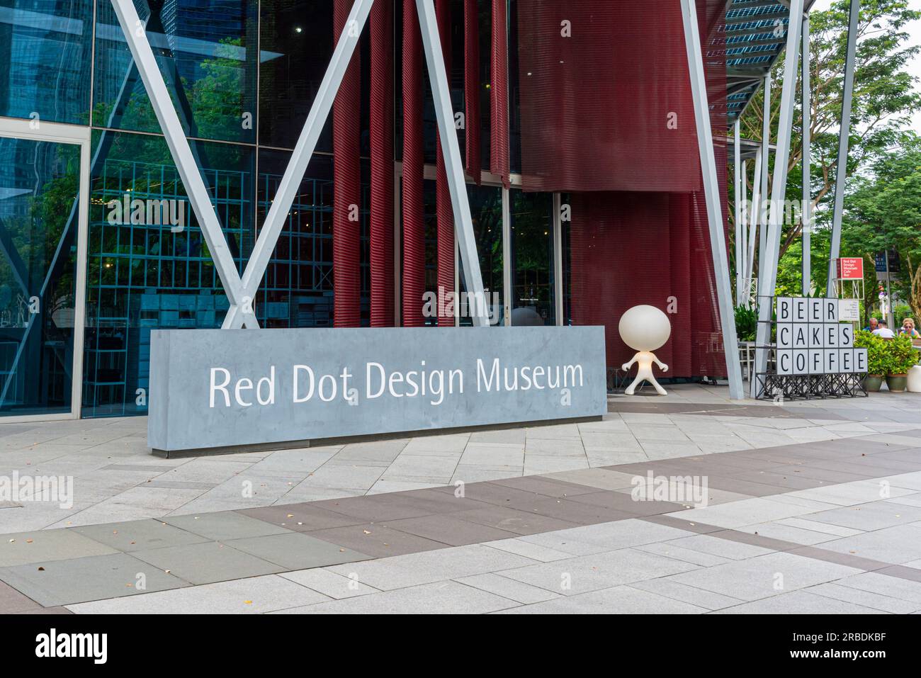 Red Dot Design Museum le long de la Marina Bay Waterfront Promenade, Singapour Banque D'Images