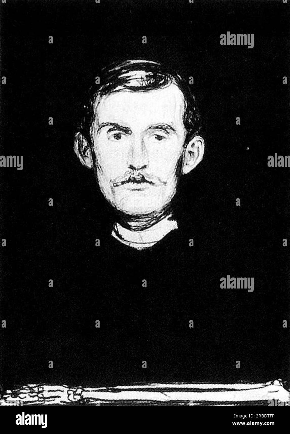 Autoportrait I 1896 par Edvard Munch Banque D'Images