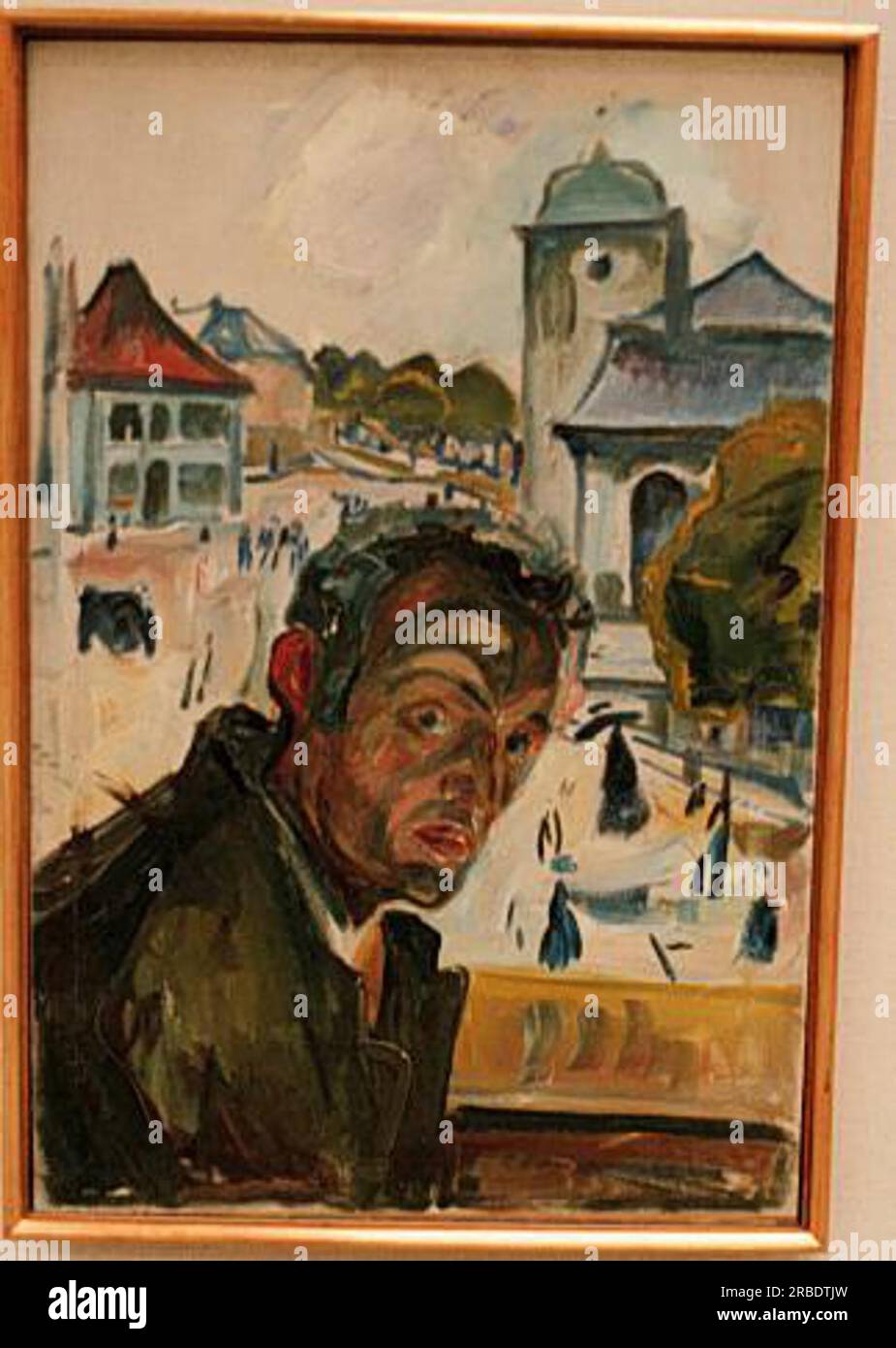 Autoportrait à Bergen 1916 par Edvard Munch Banque D'Images