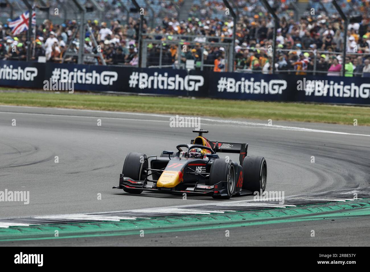 11 IWASA Ayumu (jpn), DAMS, Dallara F2, action lors de la 8e manche du Championnat FIA de Formule 2 2023 du 7 au 9 juillet 2023 sur le circuit de Silverstone, à Silverstone, Royaume-Uni Banque D'Images