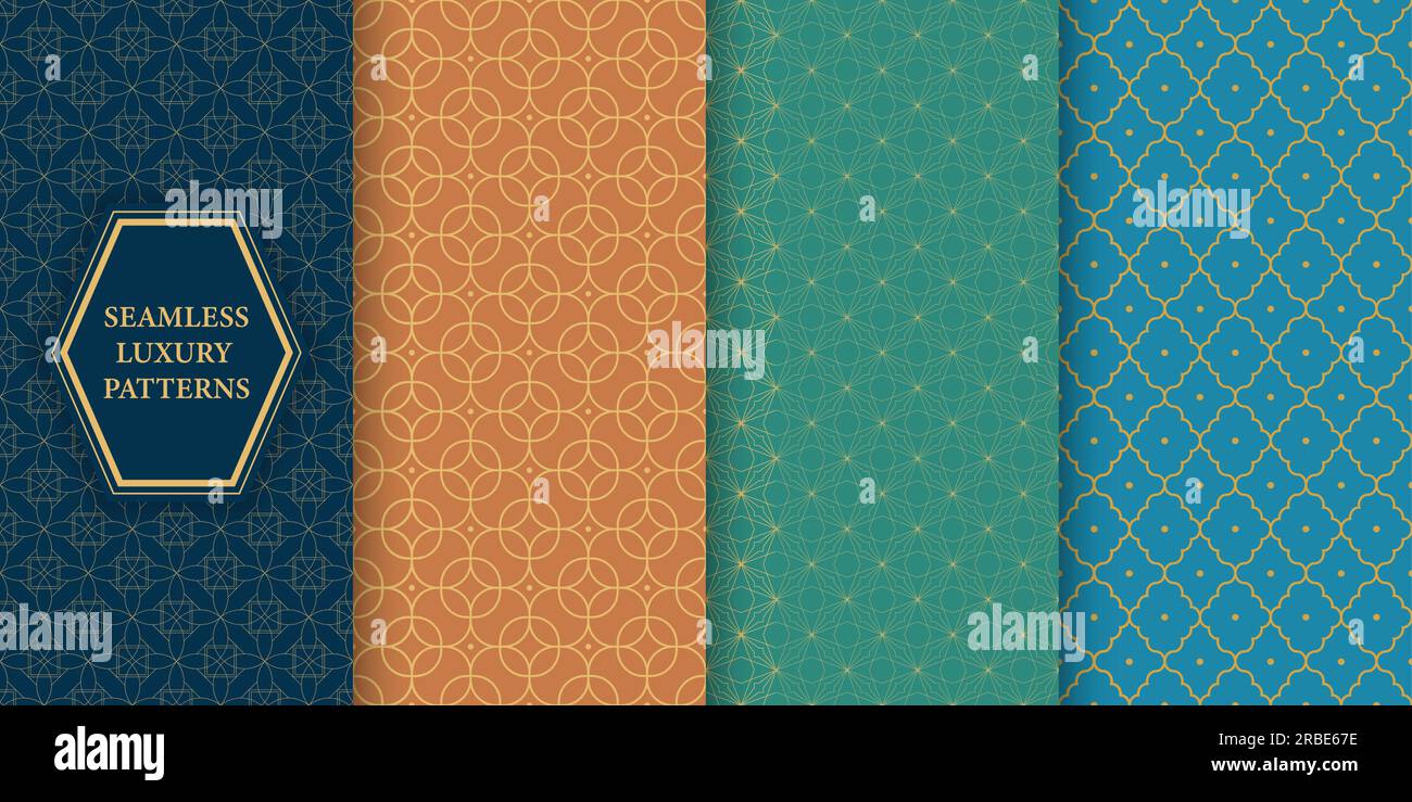 Vector Seamless motifs classiques ornementaux géométriques - design élégant et riche. Arrière-plans vintage de luxe Illustration de Vecteur