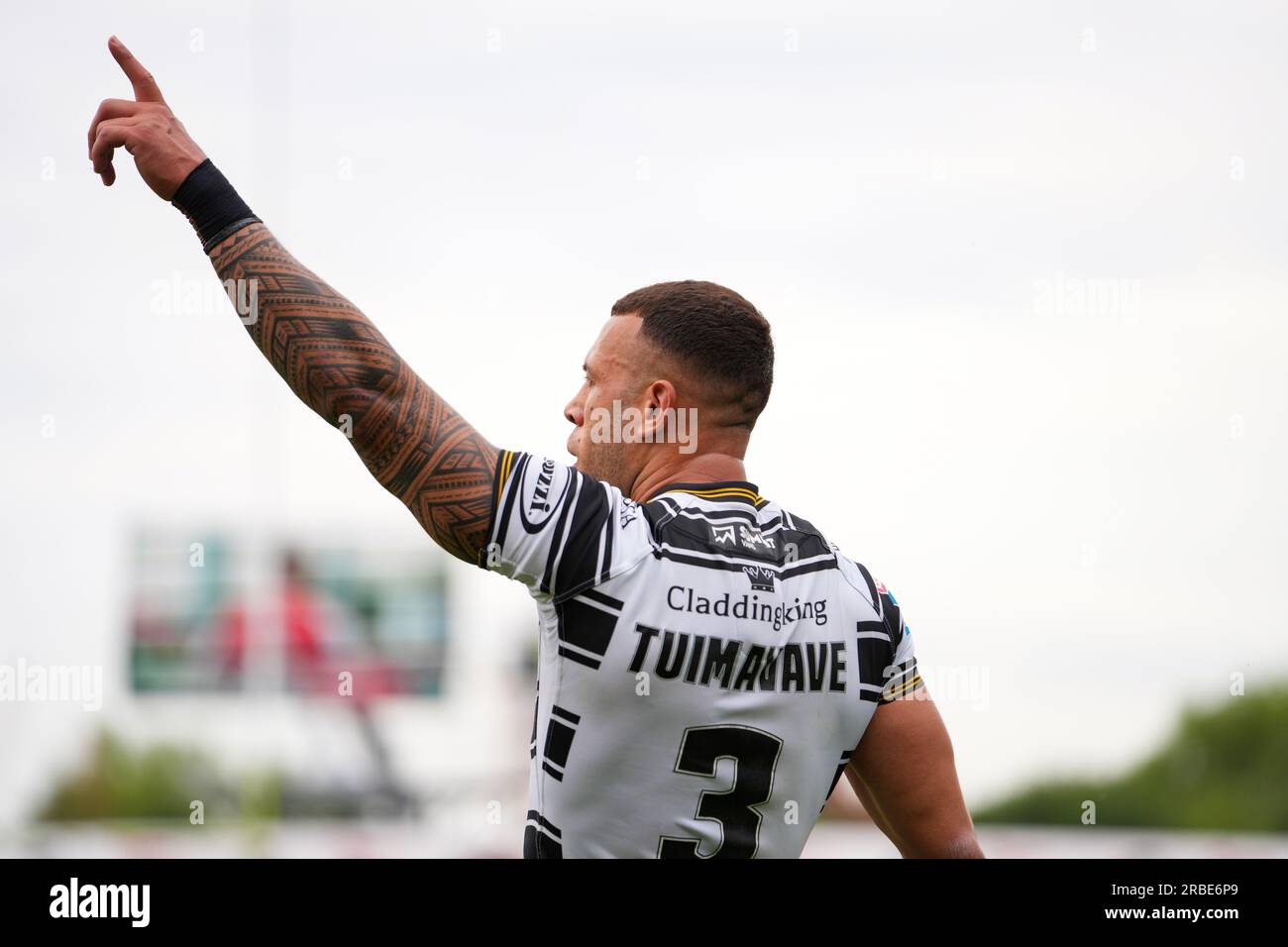 Hull, Royaume-Uni. 9 juillet 2023. Betfred Super League : Hull KR - Hull FC. Carlos Tuimavave, Hull FC. Crédit : Paul Whitehurst/Alamy Live News Banque D'Images