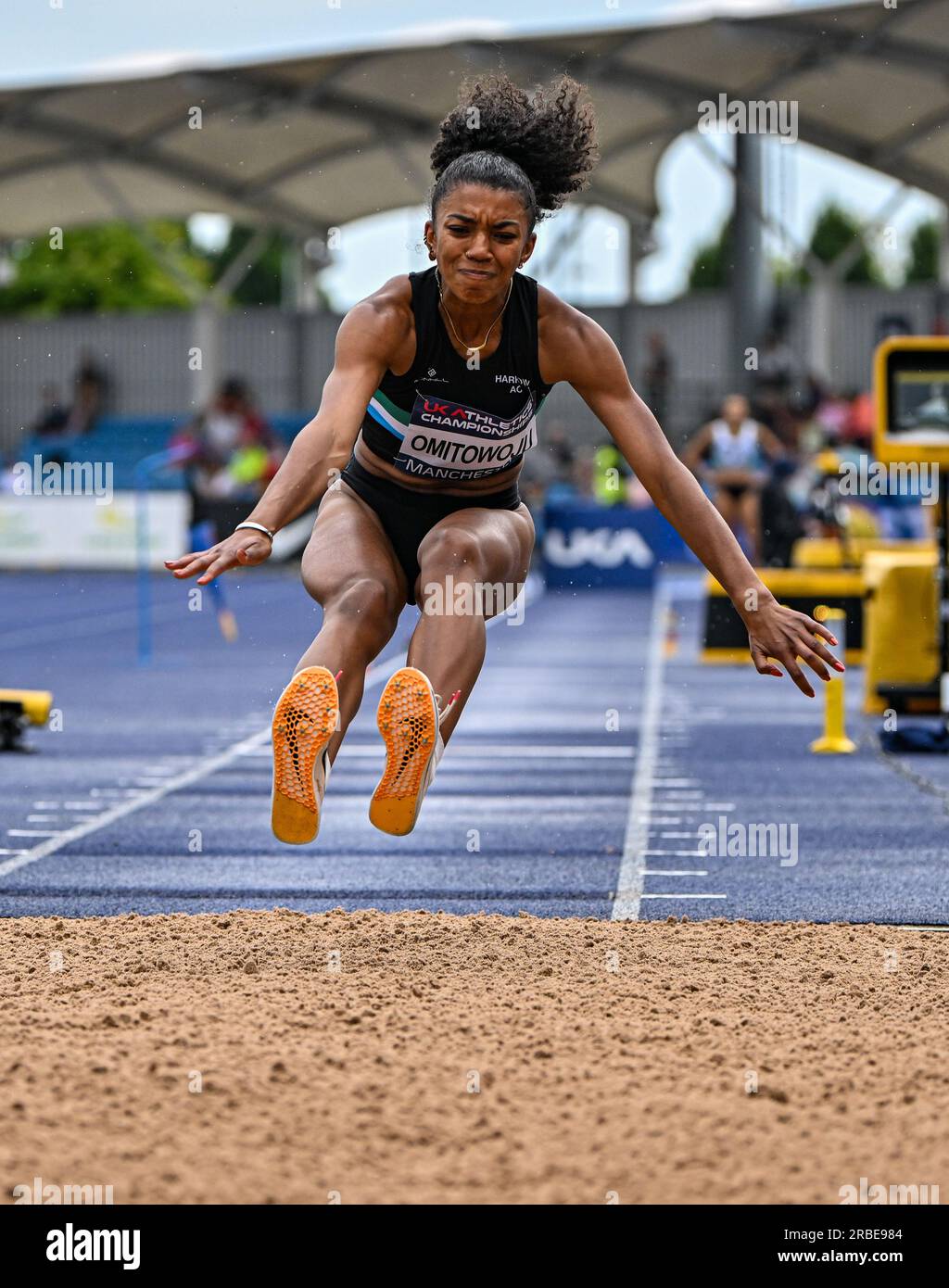 Manchester, Royaume-Uni. Manchester, Royaume-Uni. 8 juillet 2023. 2023 Muller UK Athletics Championships Manchester ; Adelaide Omitowoju participe au triple saut terminant troisième crédit : action plus Sports Images/Alamy Live News crédit : action plus Sports Images/Alamy Live News Banque D'Images