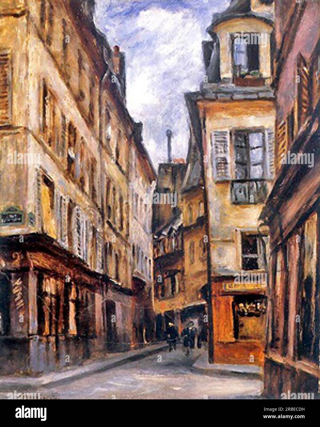 Rue Cardinale 1900 par Józef Pankiewicz Banque D'Images