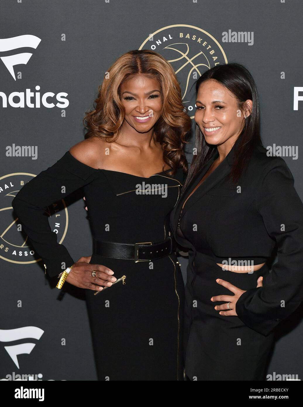 Las Vegas, États-Unis. 08 juillet 2023. Tamika Tremaglio (à gauche) et Jaime Wynn assistent à la Fanatics x NBPA Summer Players Party au TAO Nightclub à Las Vegas, Nevada, le 8 juillet 2023. (Photo de Bryan Steffy/Sipa USA) crédit : SIPA USA/Alamy Live News Banque D'Images