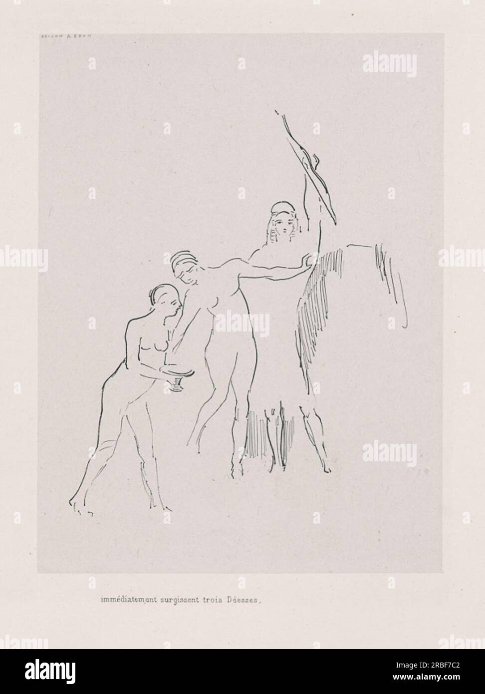 Immédiatement trois déesses surgissent (planche 11) 1896 par Odilon Redon Banque D'Images