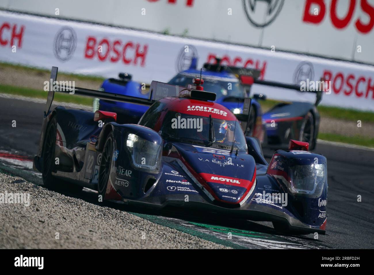 Monza, Italie. 09 juillet 2023. Les #22 UNITED AUTOSPORTS (GBR), Oreca 07 - Gibson, Frederick Lubin (GBR), Philip Hanson (GBR), Ben Hanley (GBR) lors du FIA WEC - 6 heures de Monza - Championnat du monde d'Endurance à Autodromo di Monza le 9 juillet 2023 à Monza, Italie. Crédit : Luca Rossini/E-Mage/Alamy Live News Banque D'Images