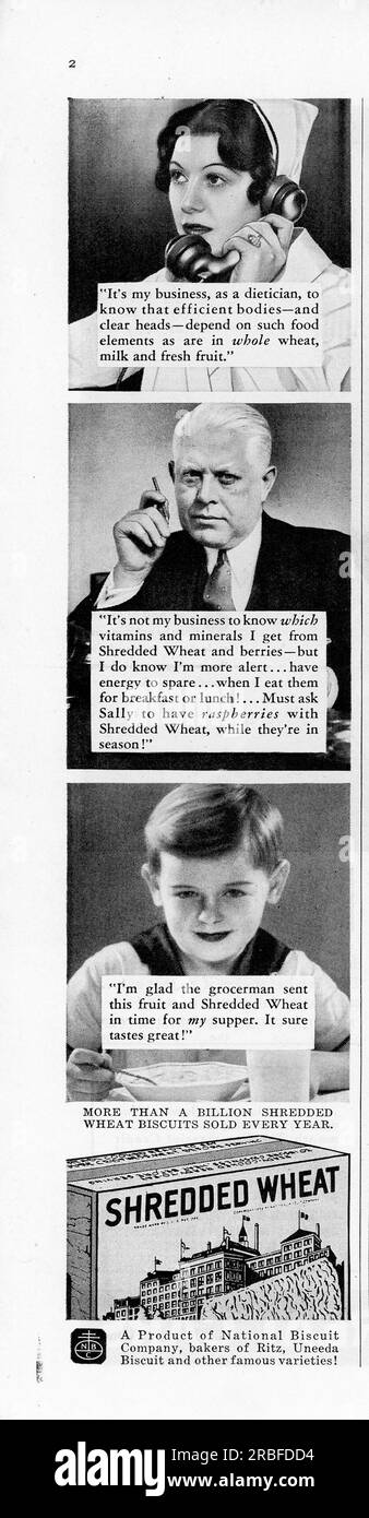 Vintage Time Magazine 29 juin 1936 publication publicitaire, États-Unis Banque D'Images