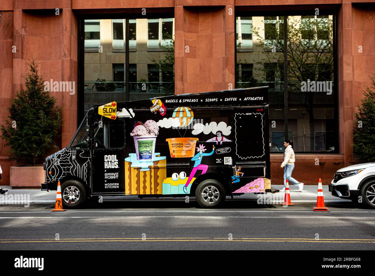 Camion de crème glacée Coolhaus à New York Banque D'Images