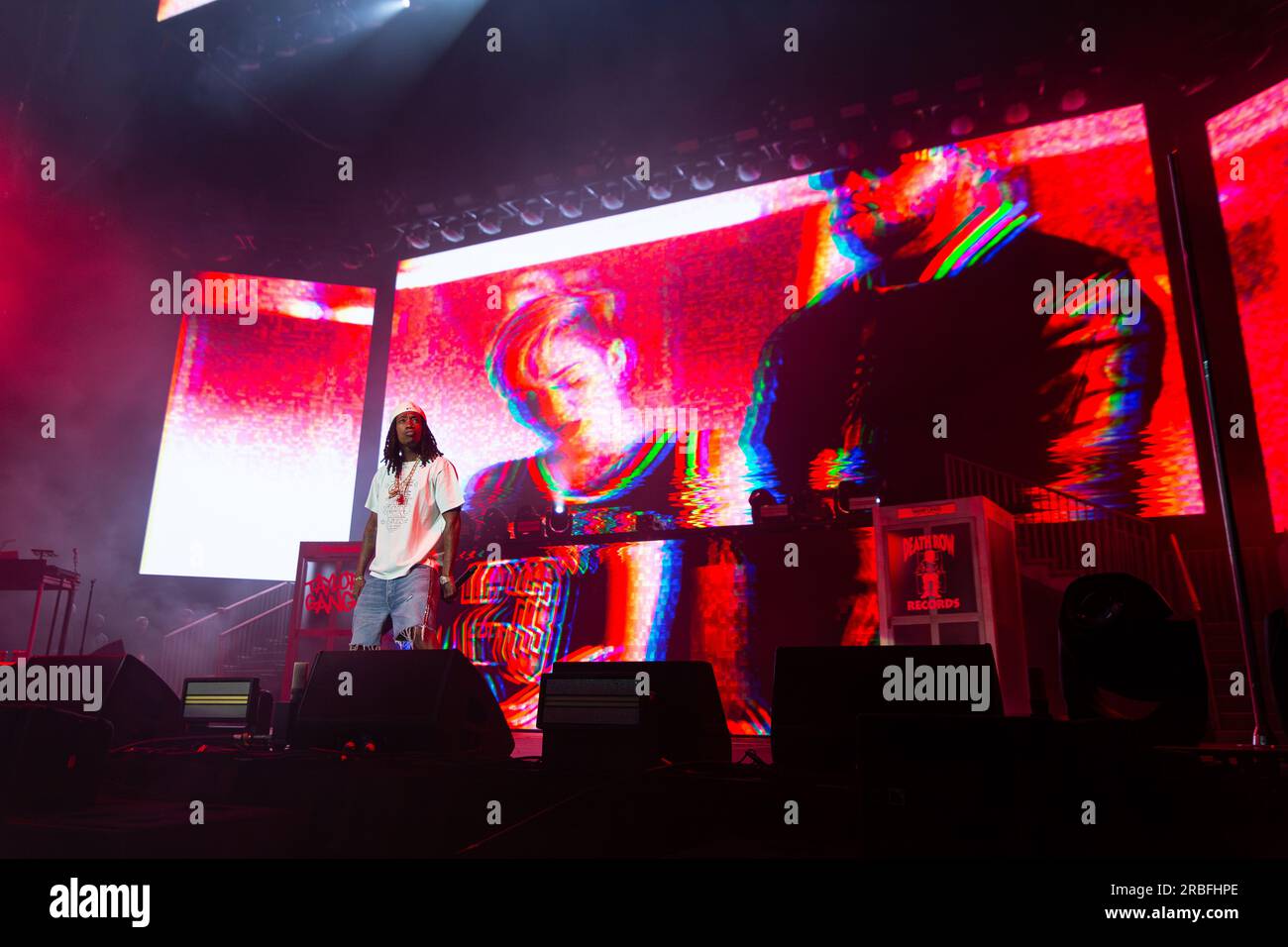 Wiz Khalifa en concert au Rogers Arena à Vancouver, BC, Canada, le 7 juillet 2023 par Jamie Taylor Banque D'Images