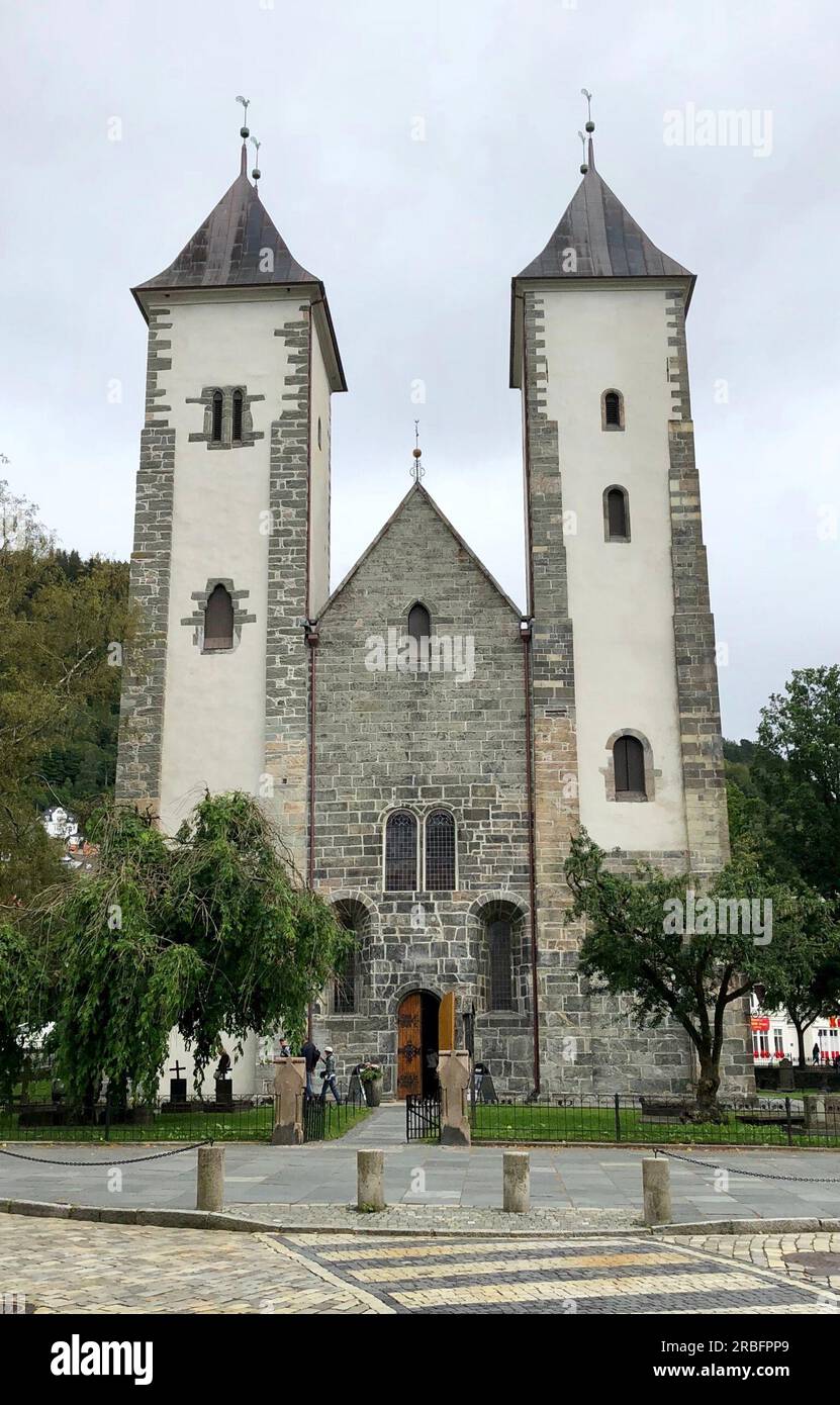 Église Sainte-Marie, Bergen, Norvège 1180 par Architecture romane Banque D'Images