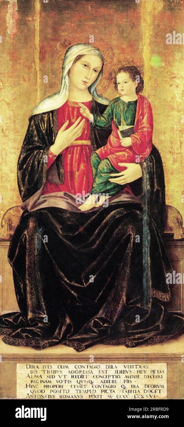 Madonna Col Bambino 1486 par Antoniazzo Romano Banque D'Images