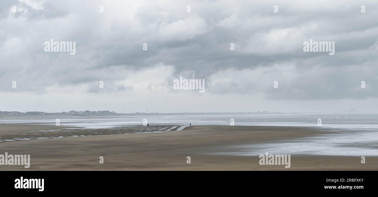 Tempête sur Camber Sands, East Sussex Banque D'Images