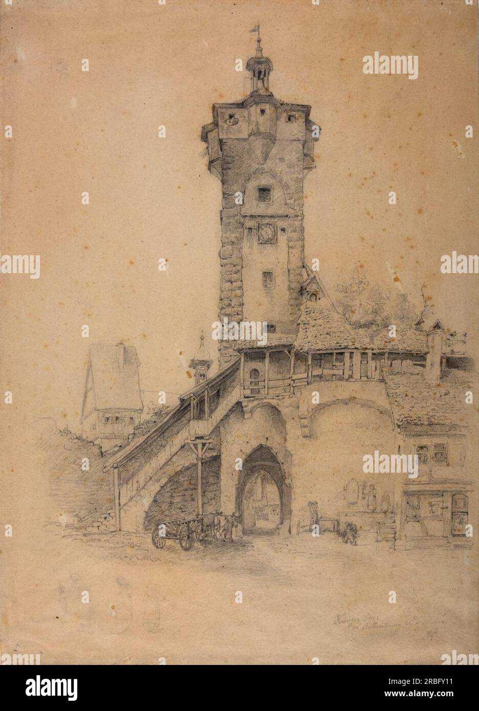 Der Klingenturm dans Rothenburg OB Der Taube de Toby Edward Rosenthal Banque D'Images