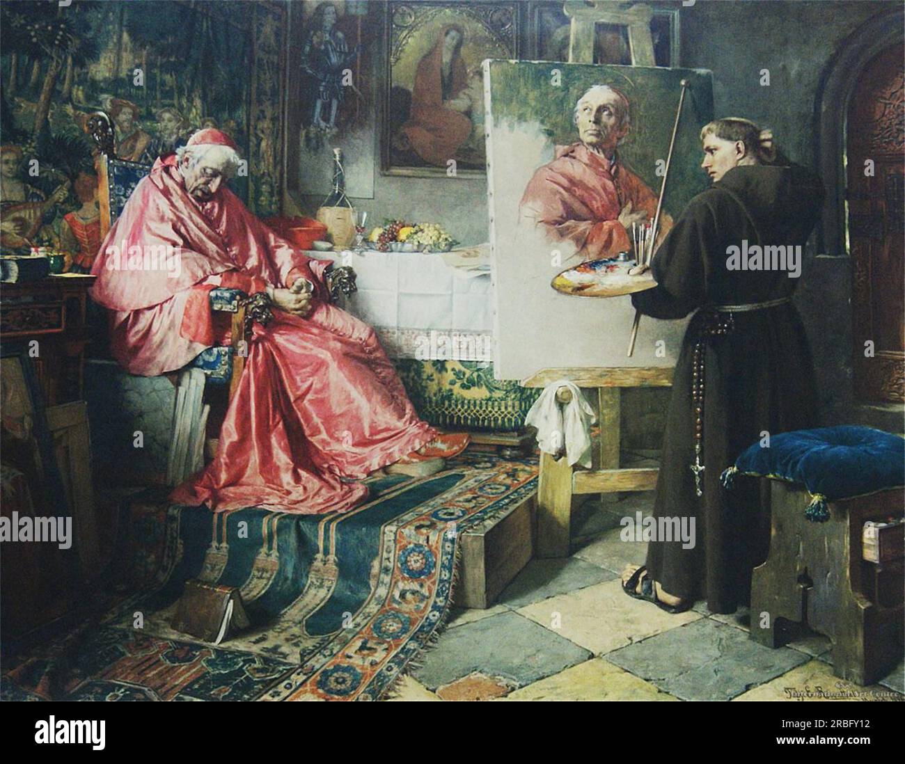 Le portrait du Cardinal par Toby Edward Rosenthal Banque D'Images