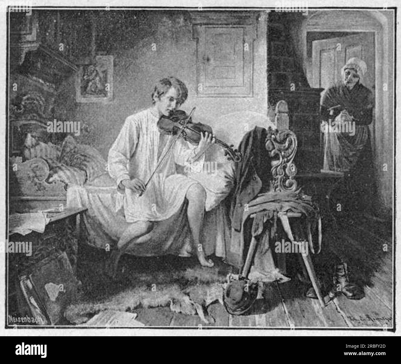 Genesung 1888 par Toby Edward Rosenthal Banque D'Images