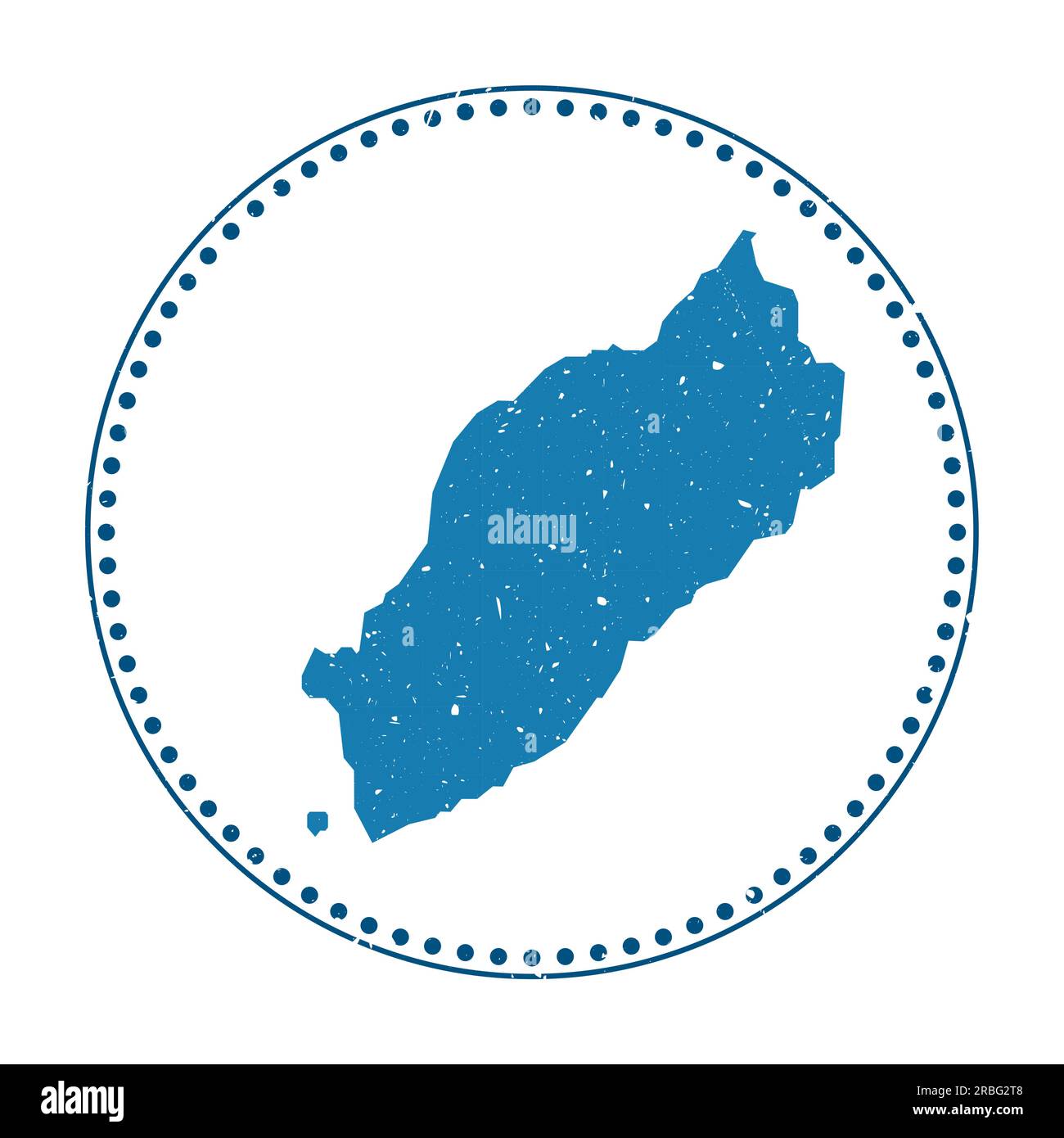 Autocollant Itsukushima. Tampon en caoutchouc de voyage avec carte de l'île, illustration vectorielle. Illustration de Vecteur