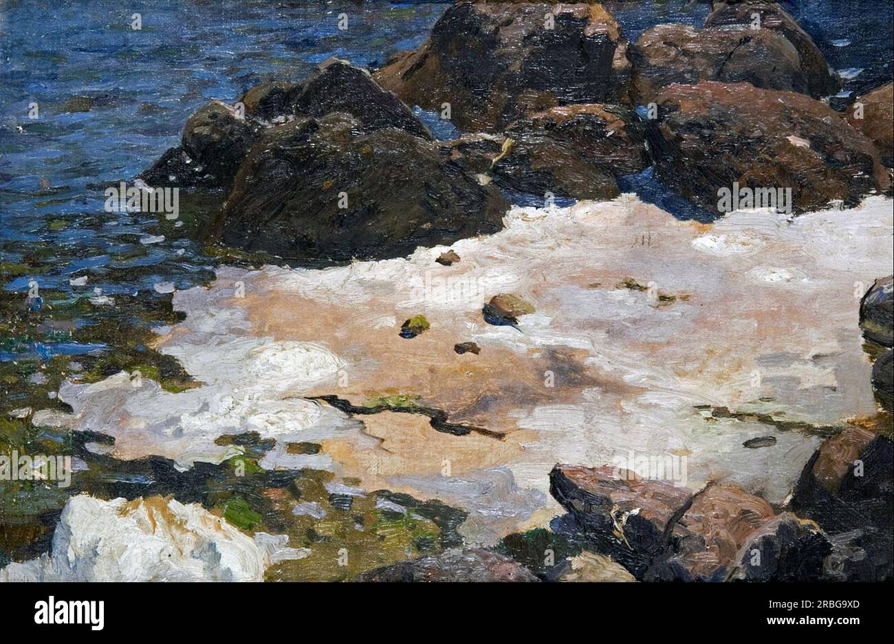 Krym - brzeg morza 1895 par Ferdynand Ruszczyc Banque D'Images