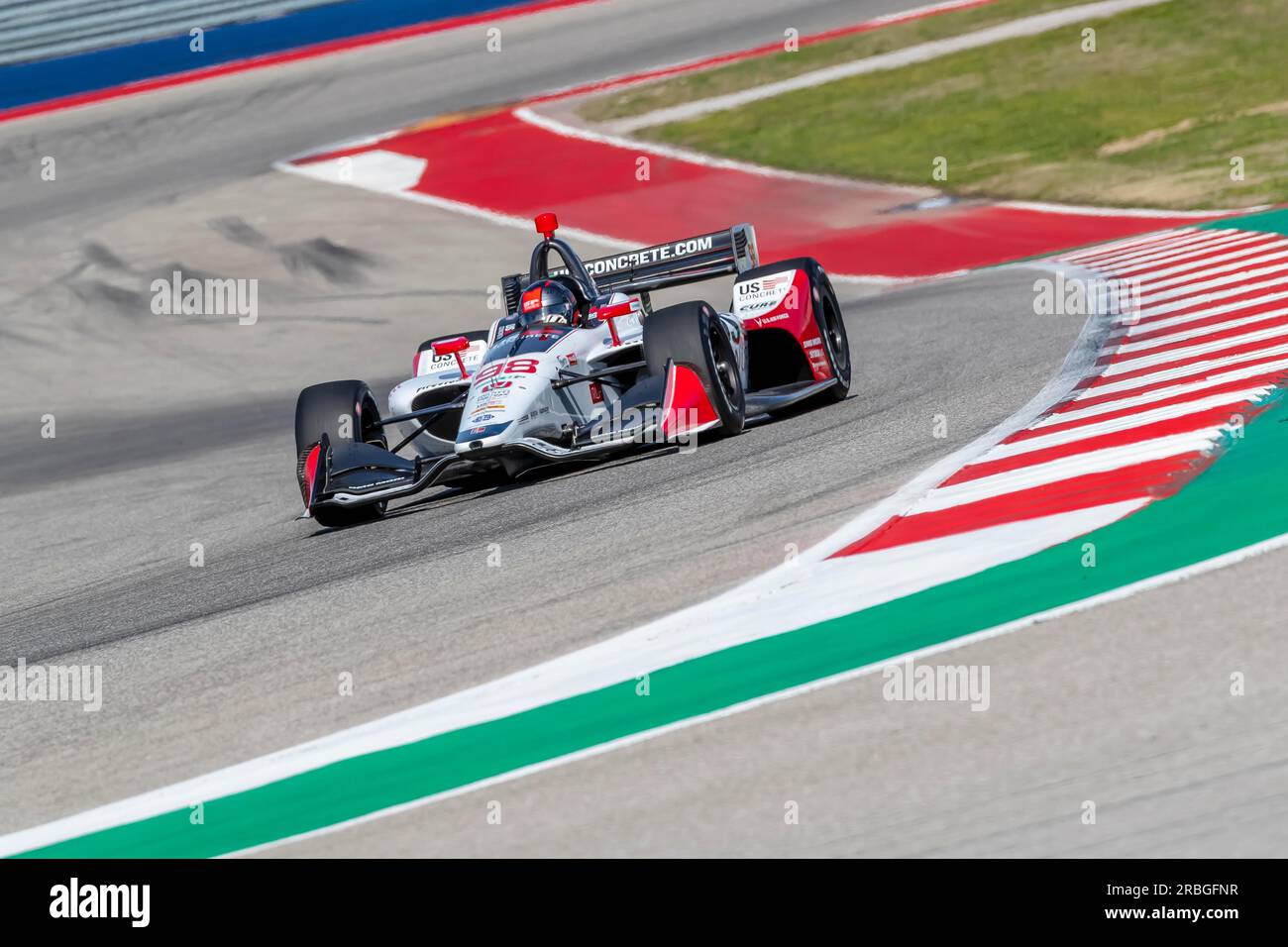 Les équipes de la série IndyCar de NTT prennent la piste pour une séance d'essais pour l'entraînement de printemps IndyCar au circuit of the Americas à Austin, Texas Banque D'Images