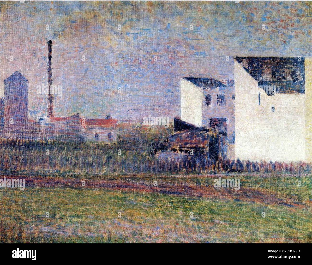 Banlieue 1881 - 1882 ; France de Georges Seurat Banque D'Images