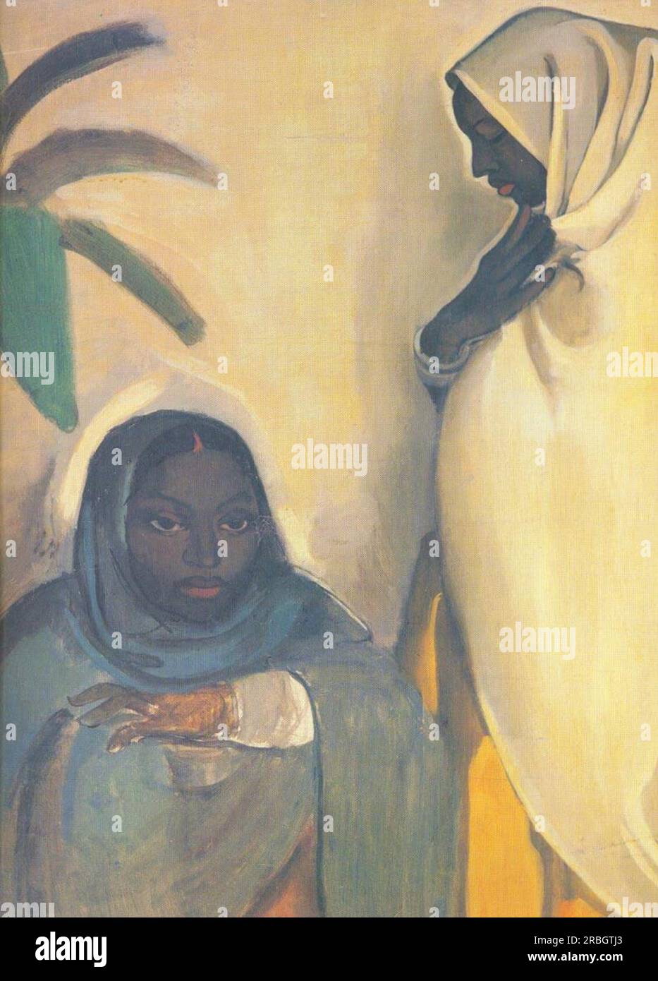 Deux femmes par Amrita Sher-Gil Banque D'Images