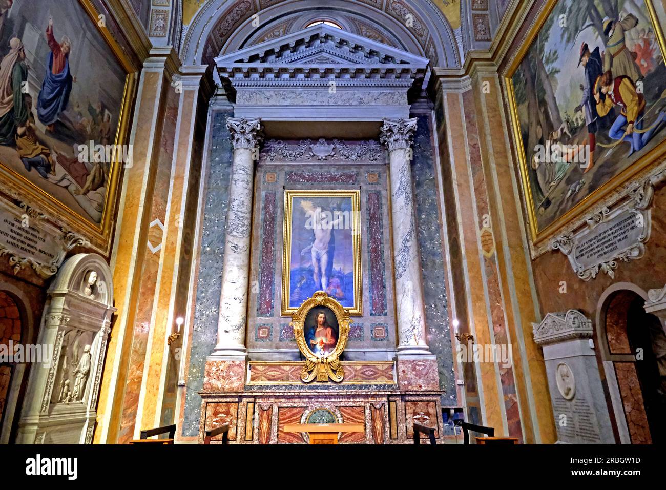 Cappella di San Sebastiano in Basilica Sant Andrea Della Valle à Rome Italie Banque D'Images