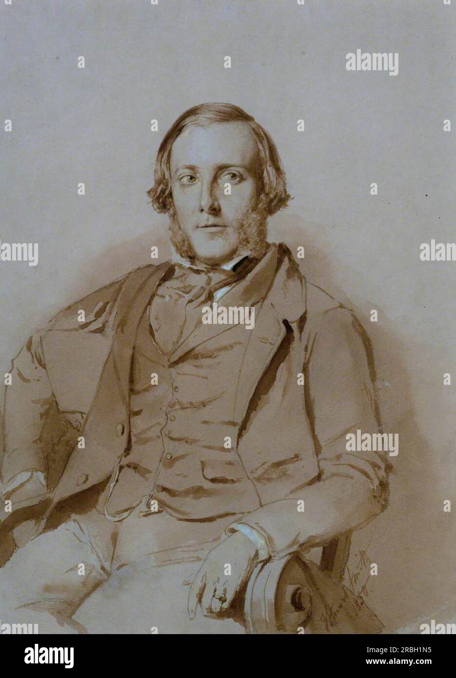 John Trimnell furrier 1850 par Thomas Stuart Smith Banque D'Images