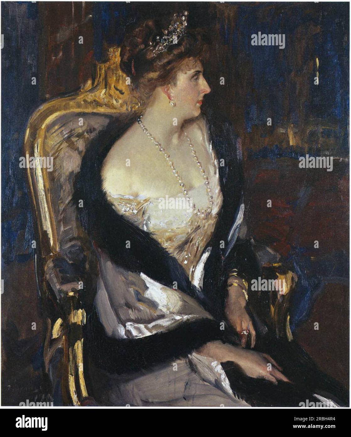Reine Victoria Eugenia d'Espagne 1911 ; Espagne par Joaquín Sorolla Banque D'Images