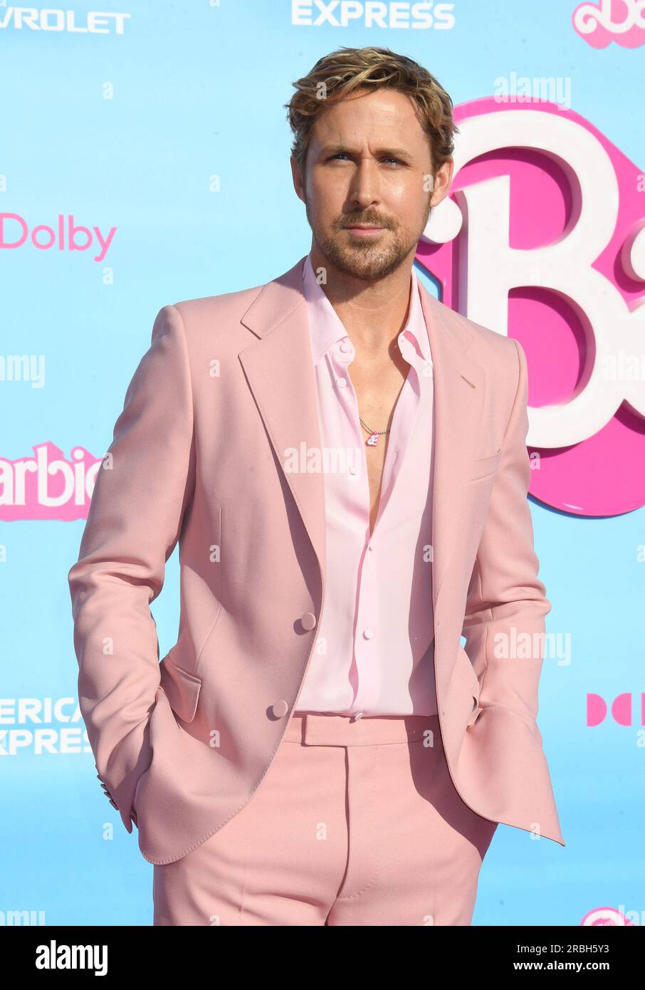 Los Angeles, Californie. 9 juillet 2023. Ryan Gosling lors de la première mondiale de Barbie au Shrine Auditorium de Los Angeles, en Californie, le 9 juillet 2023. Crédit : Jeffrey Mayer/JTM photos/Media Punch/Alamy Live News Banque D'Images